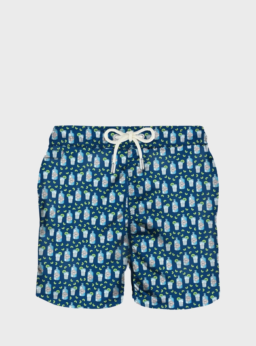 MC2 Saint Barth Lighting Micro Fantasy Swimshorts Gin Time 61 - Sky Blue