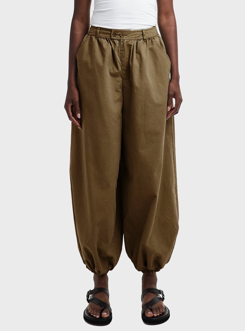Topshop Mila High Rise Balloon Cargo Trousers - Brown