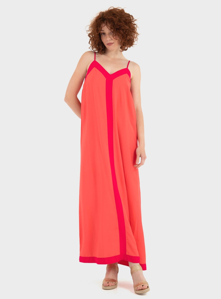 Vero Moda Denise Singlet Ankle Dress - Coral