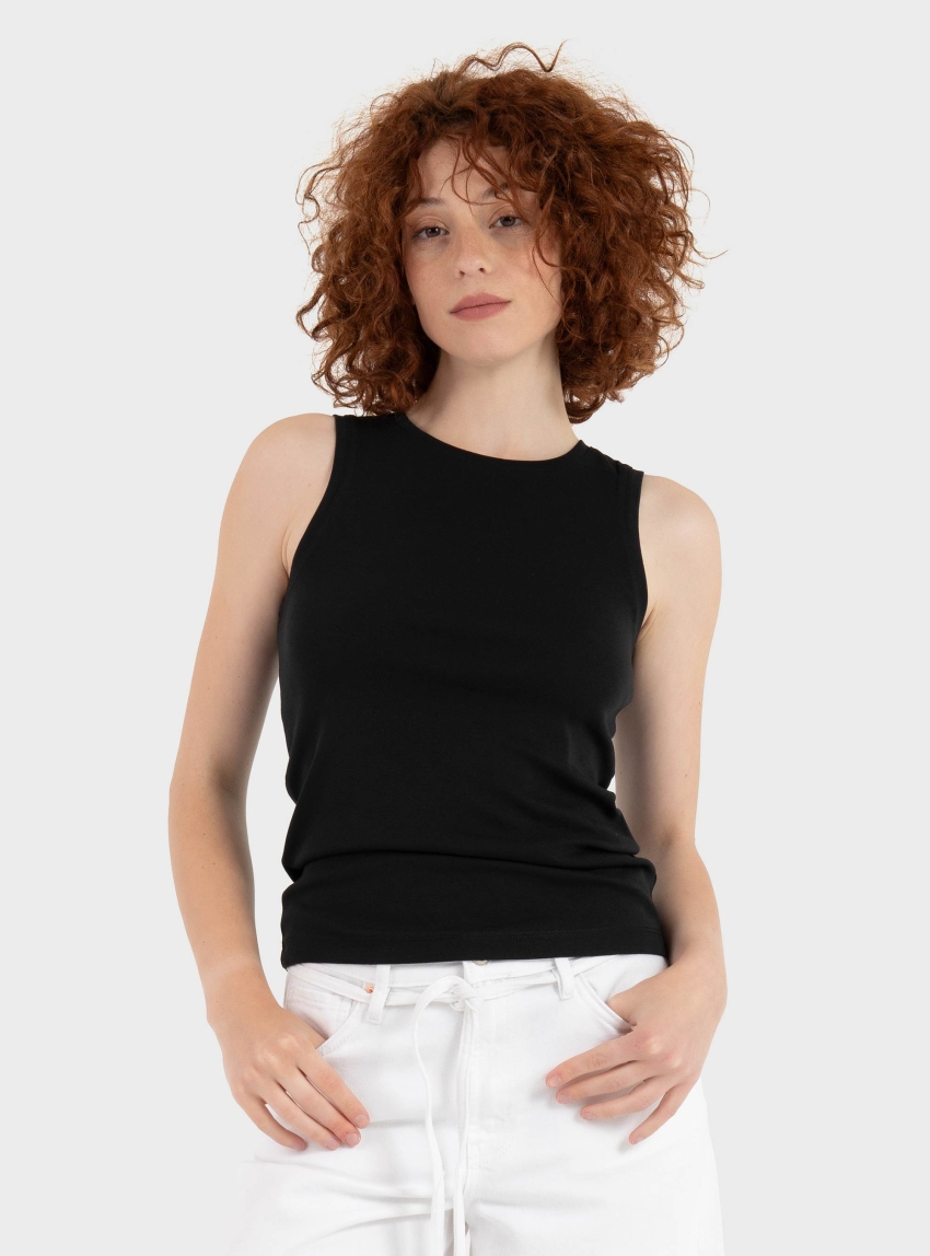 Vero Moda  Aware Bonnie O-Neck Tank Top - Black