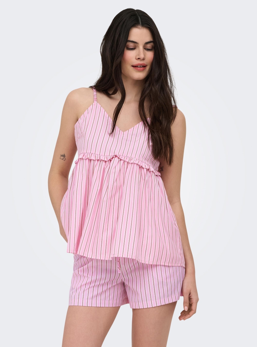 Only Loris Strap Flowy Top - Lilac