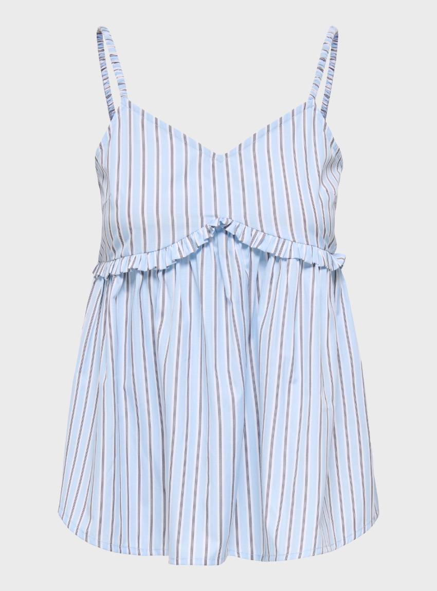 Only Loris Strap Flowy Top - Light Blue