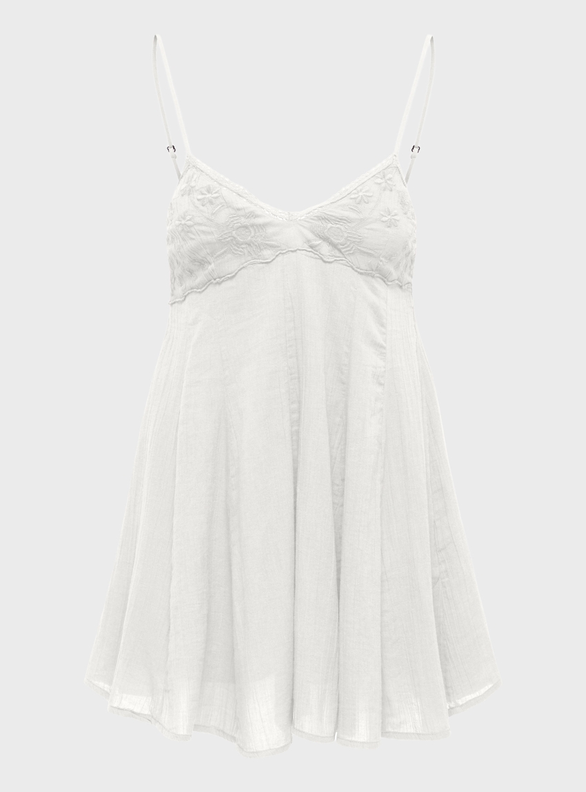 Only Panola Short Strap Dress - White