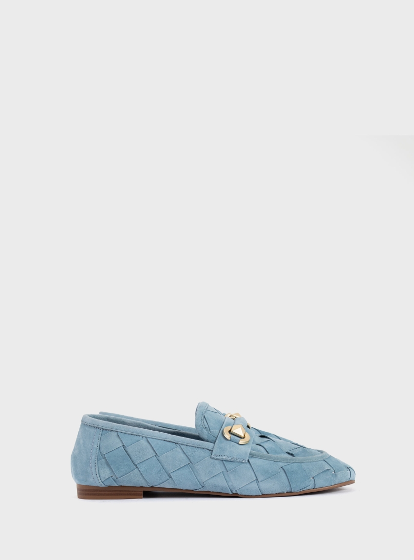 Pedro Anton Seyshell Loafers - Sky Blue