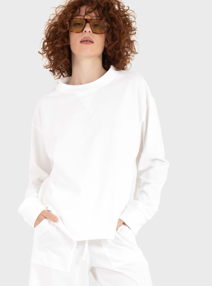 Four Minds Relaxed Fit Sweater - White