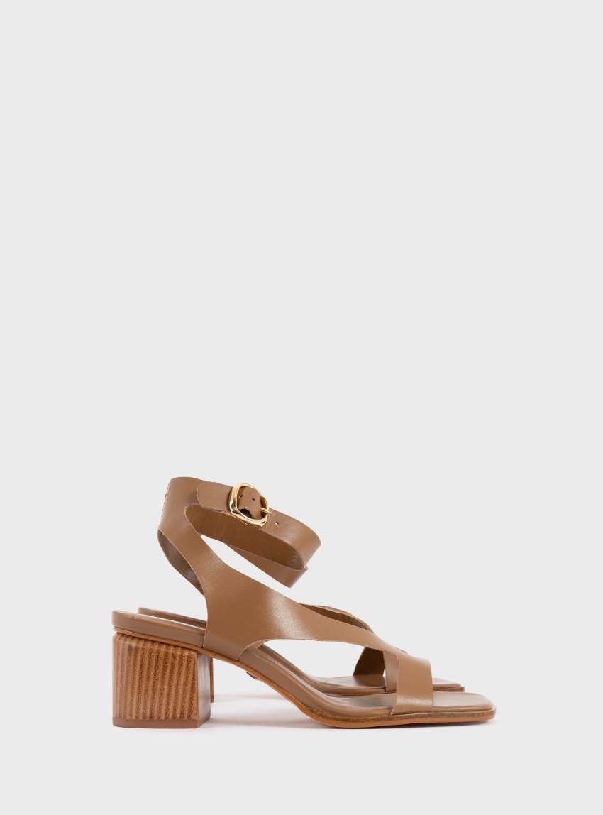 Carrano Heel Sandals - Dark Beige