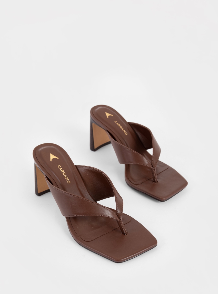 Carrano Heel Sandals - Dark Brown