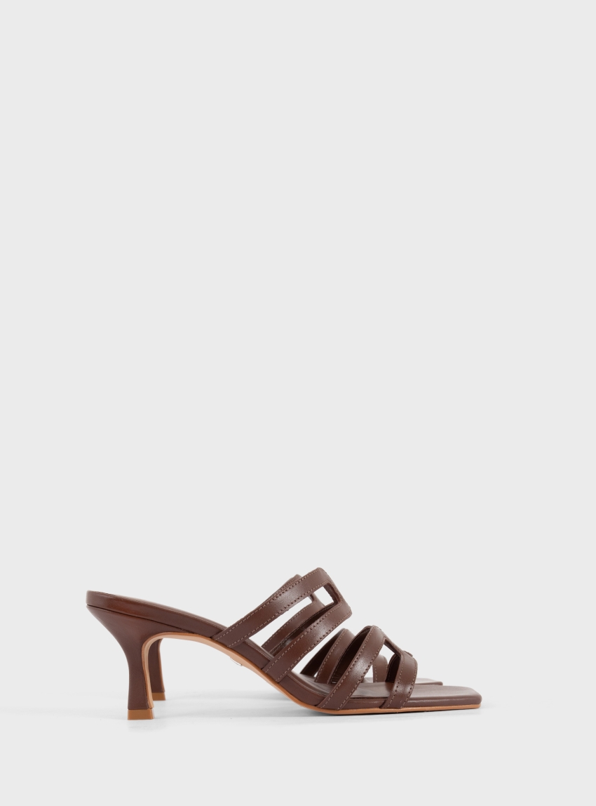 Carrano Heel Sandals - Dark Brown