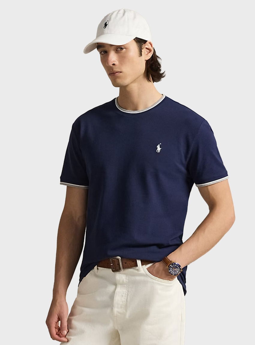 Polo Ralph Lauren Classic Fit Stretch Mesh T-Shirt - Navy