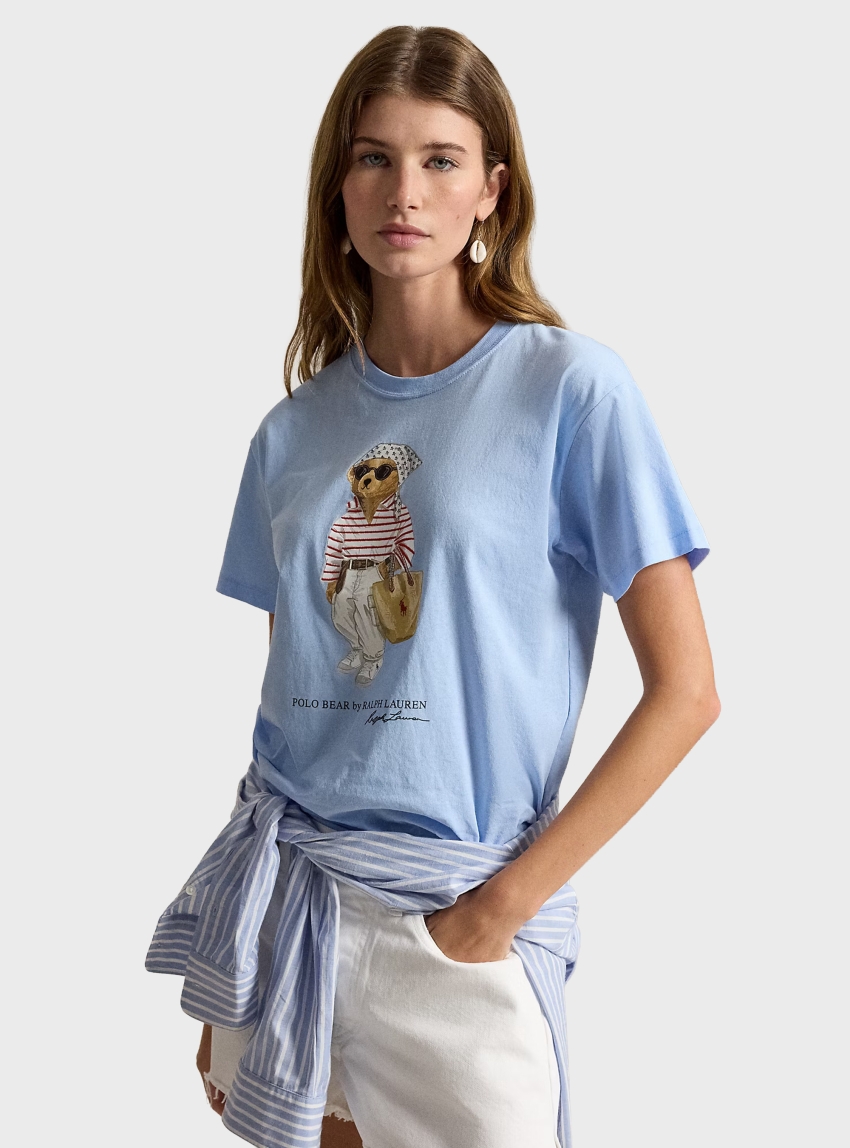 Polo Ralph Lauren Polo Bear Cotton Jersey T-Shirt - Light Blue