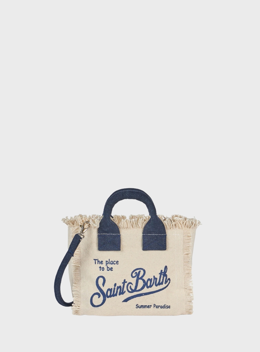 MC2 Saint Barth Canvas Mini Vanity Bag - White