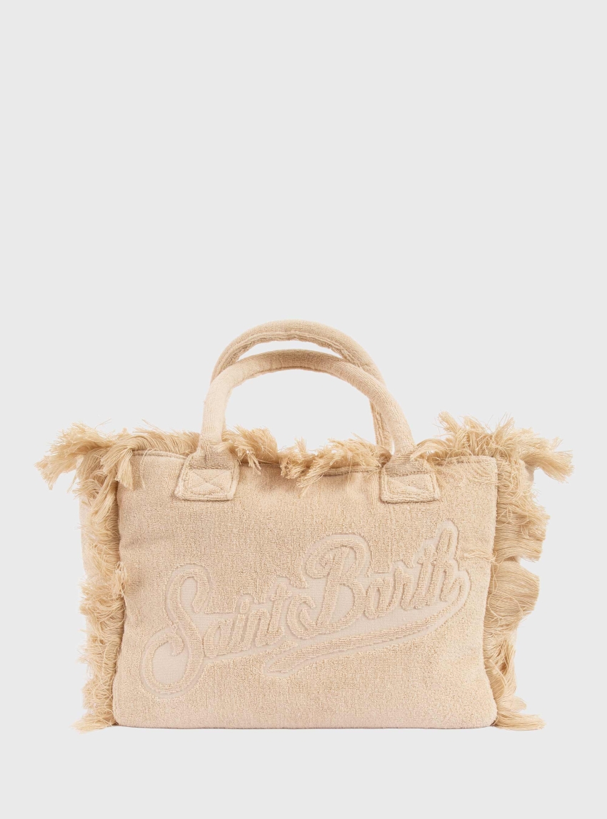 MC2 Saint Barth Vanity Terry tote bag with embossed logo - Beige