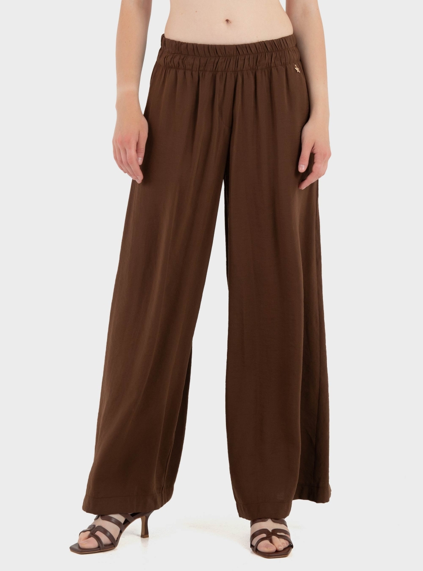 Souvenir Wide Leg Trousers - Brown
