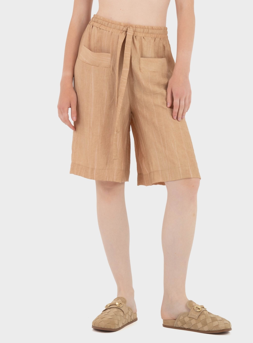 Black & Black  Cullotes - Light Brown