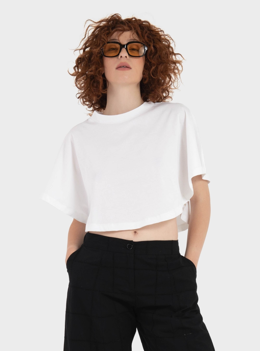 Four Minds Cropped T-Shirt - White
