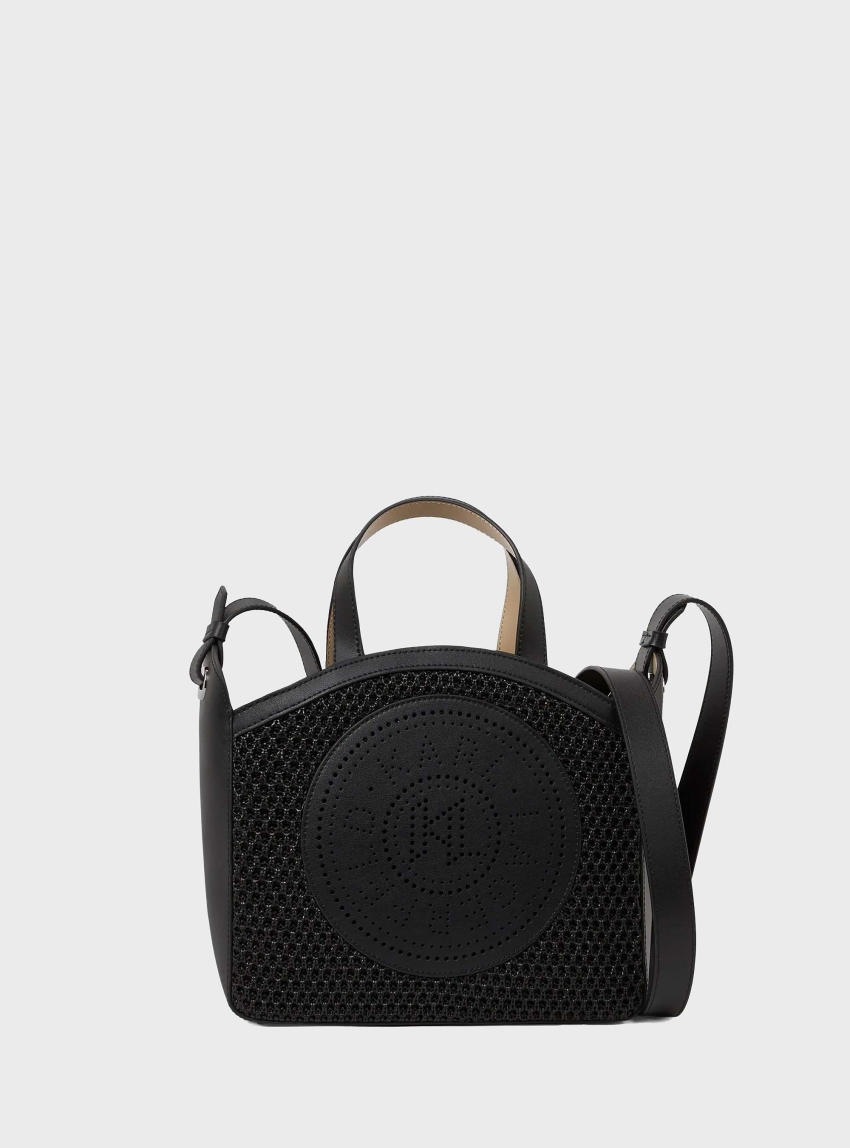 Karl Lagerfeld K/Circle Small Mesh Tote Bag - Black