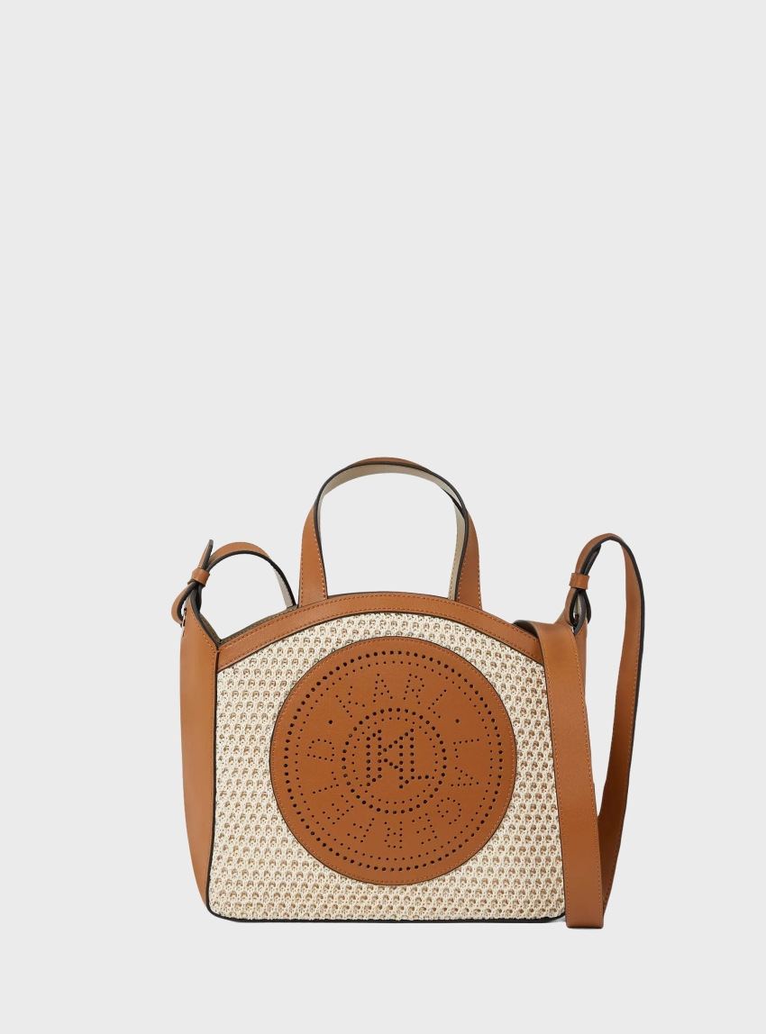 Karl Lagerfeld K/Circle Small Mesh Tote Bag - Tan