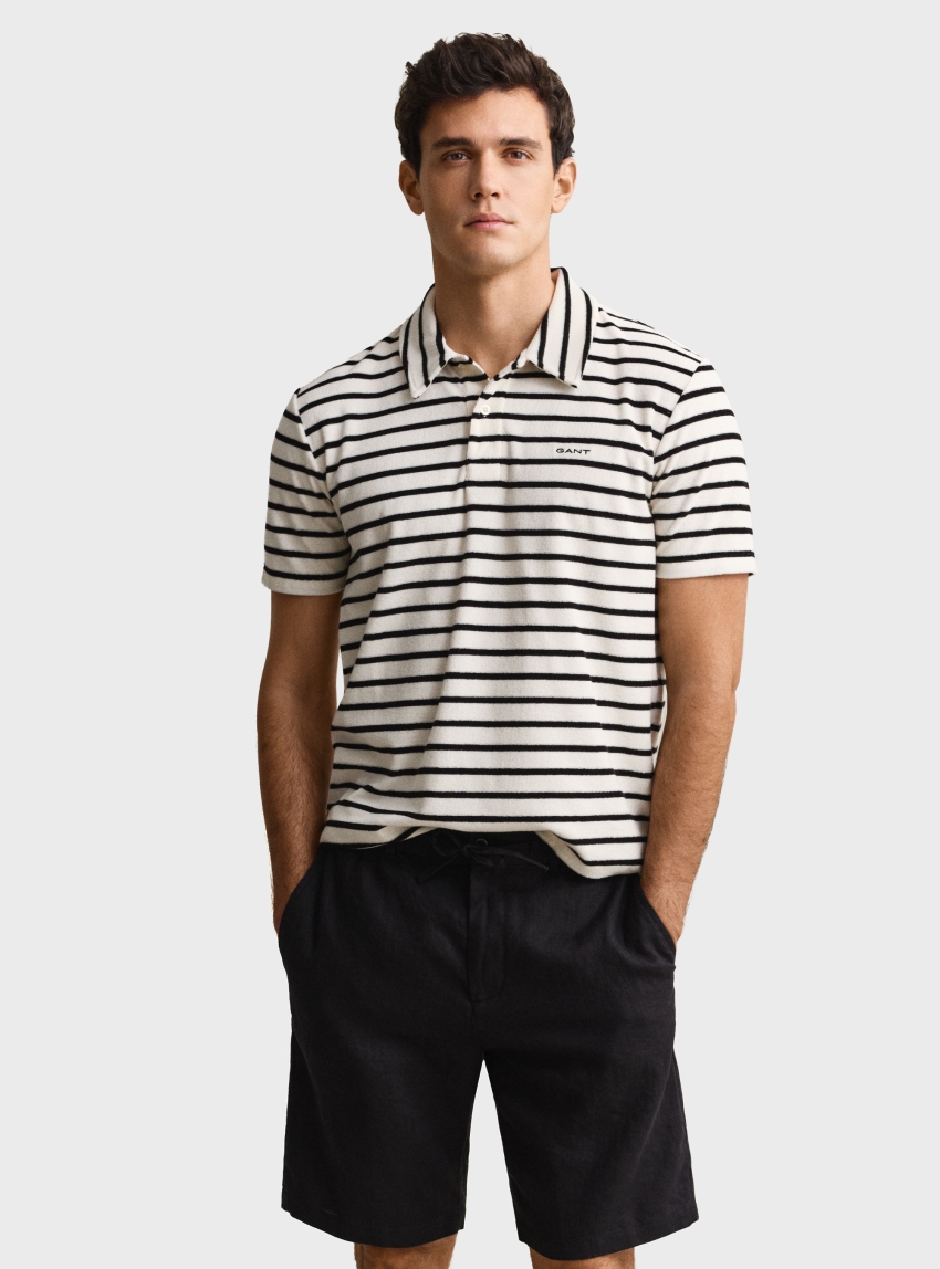 Gant Terry Polo Shirt - Ivory