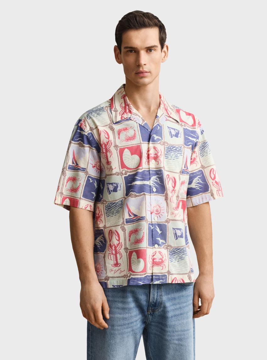 Gant Nautical Short Sleeve Shirt - Ivory