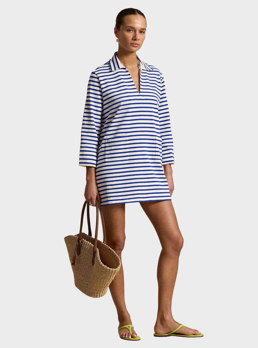 Polo Ralph Lauren Striped Cotton Dress - White