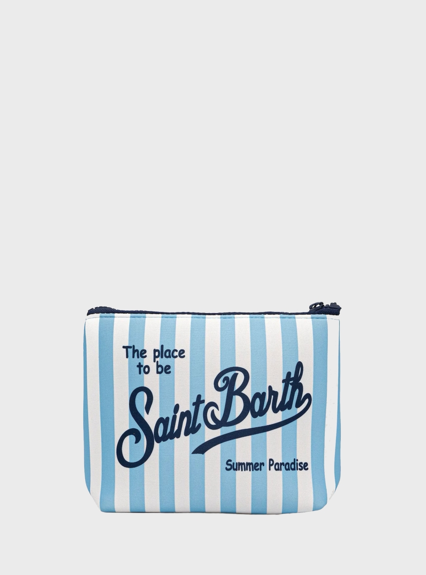 MC2 Saint Barth Aline scuba pouch - Striped Light Blue