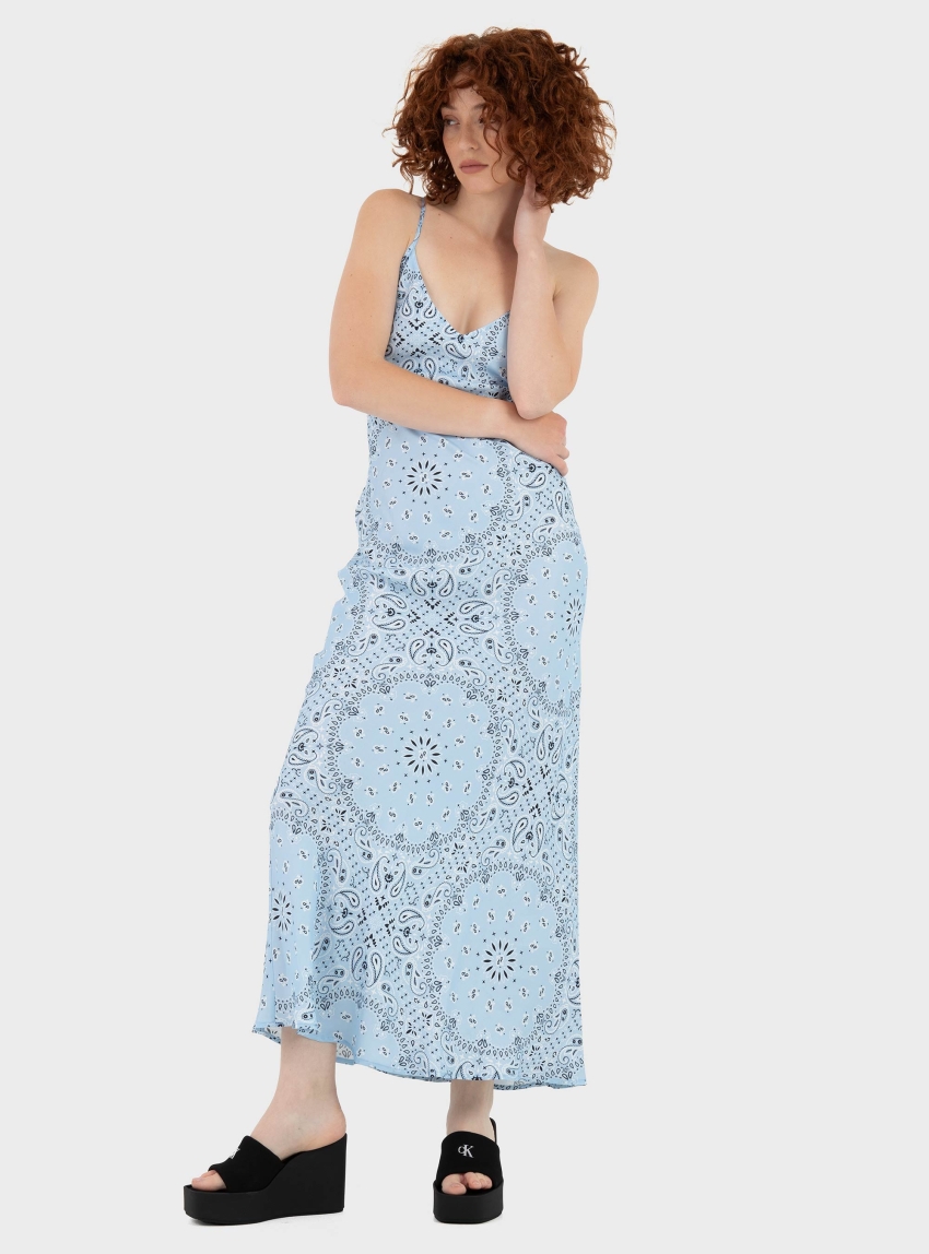 MC2 Saint Barth Eydis Satin Slip Dress - Light Blue
