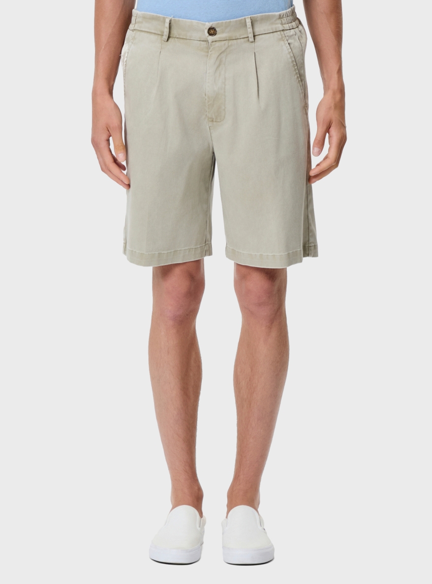 Dirty Laundry Pleated Bermuda - Beige