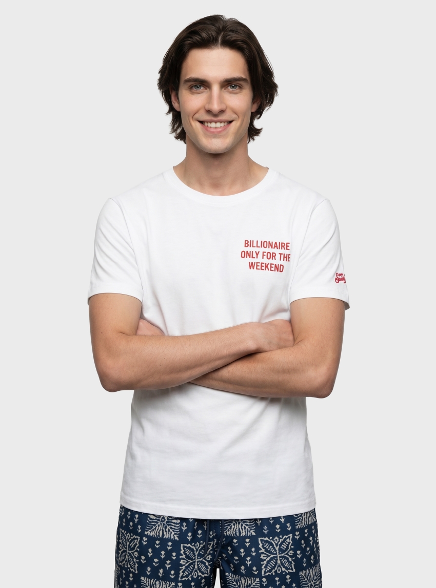 MC2 Saint Barth Portland t-shirt with billionaire print - White