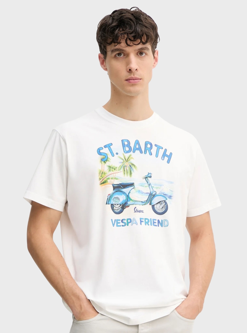 MC2 Saint Barth Portland t-shirt with billionaire print - White