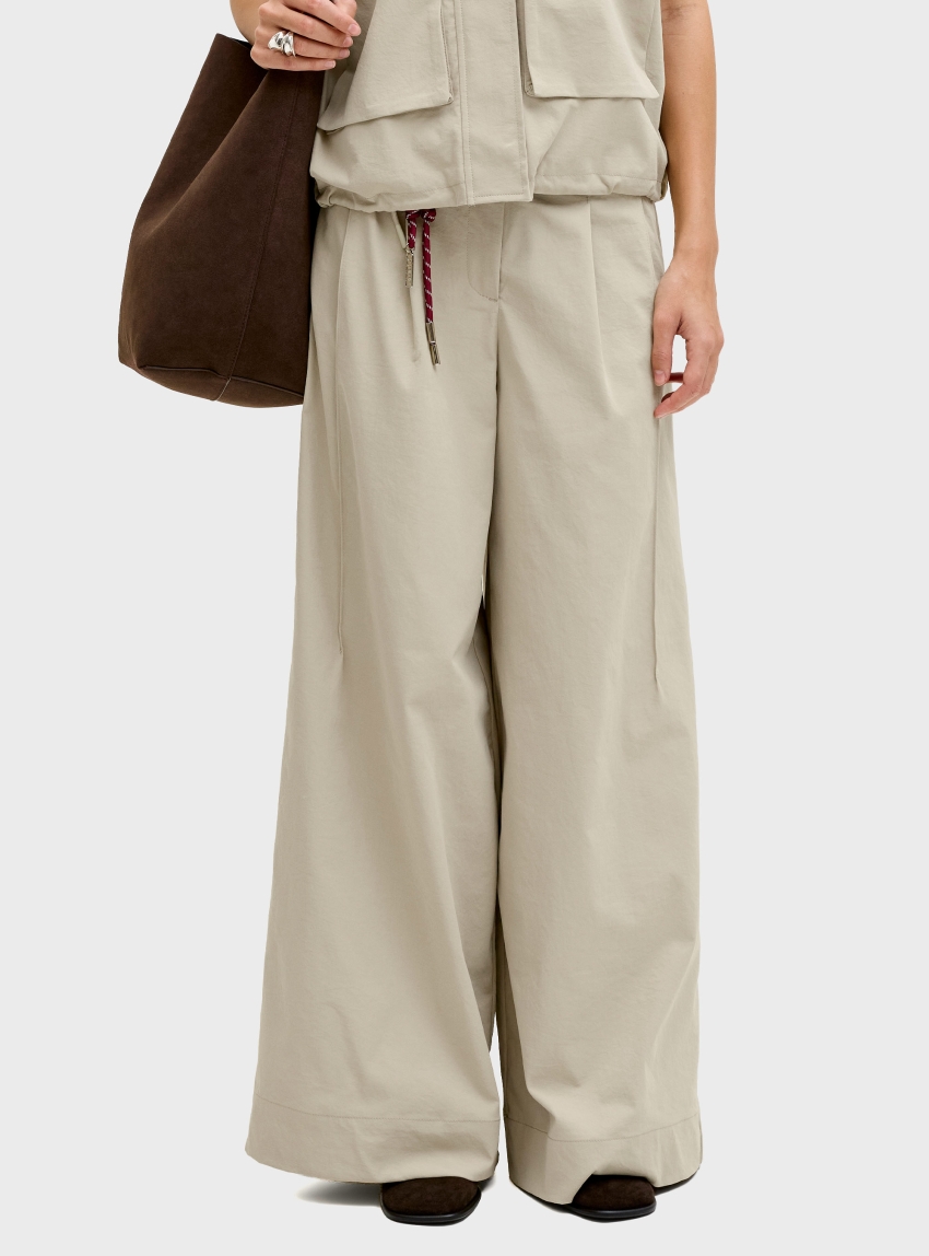 JJXX Ada Wide High Waist Pants - Light Olive