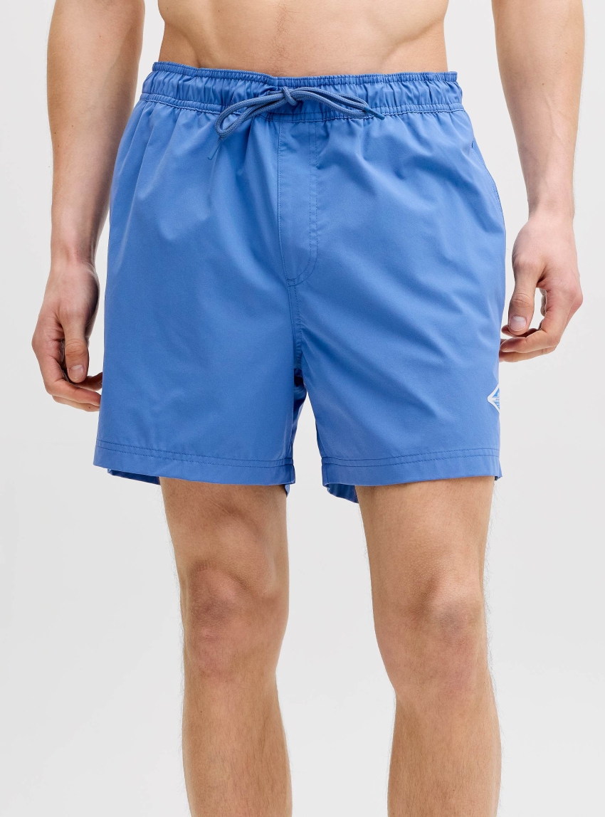 Jack & Jones Maui Tropic Solid Swim Shorts - Sky Blue