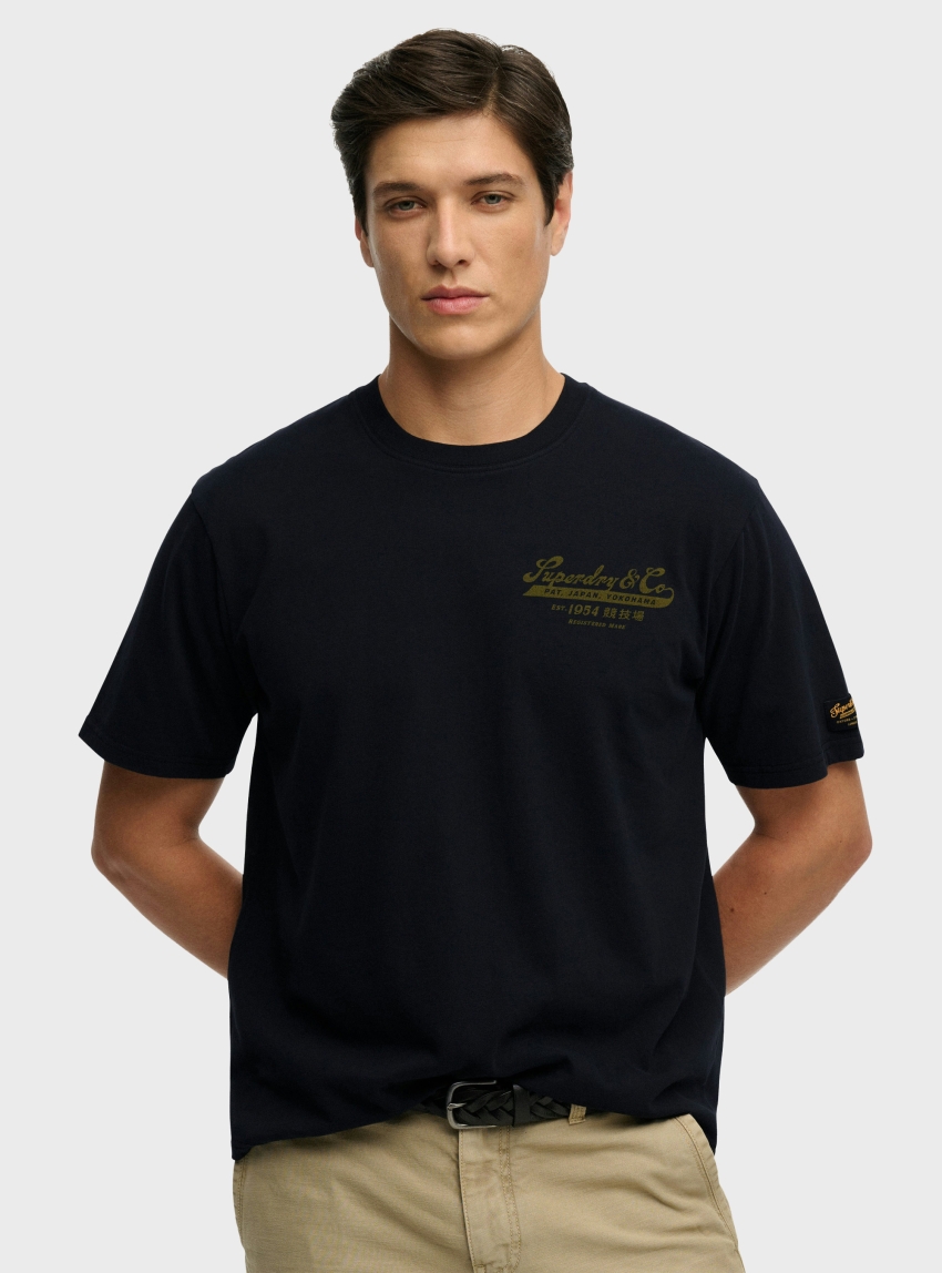 Superdry Heritage Biker Loose T-Shirt - Jet Black