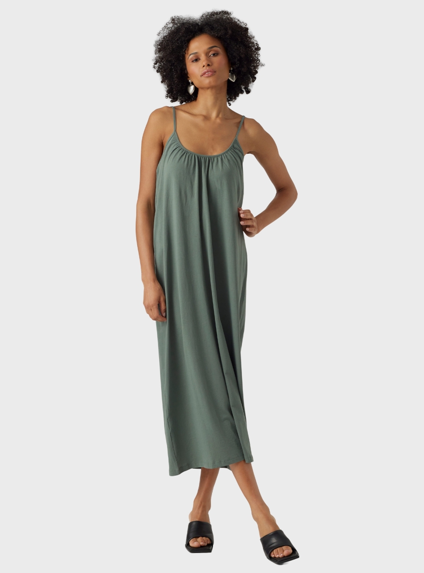 Vero Moda Luna Singlet Ankle Dress - Green
