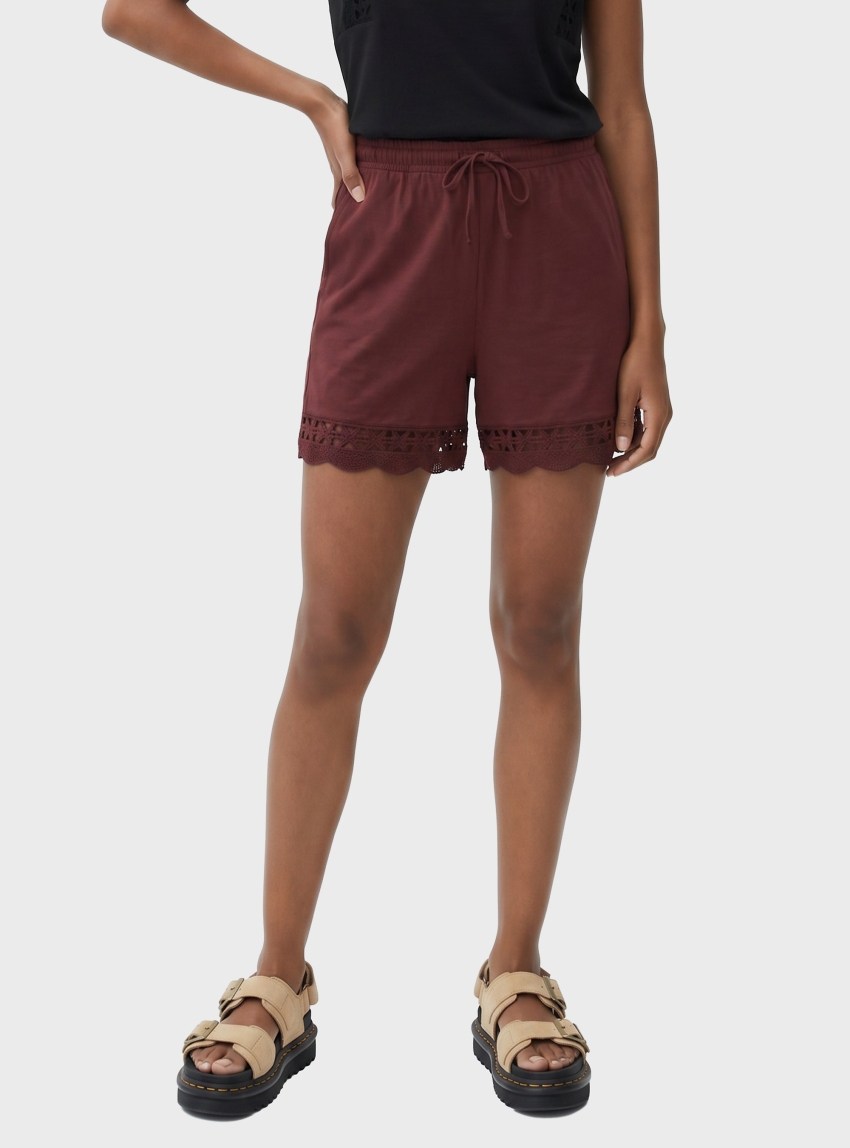 Vero Moda Gabby High Waist Shorts - Bordeaux