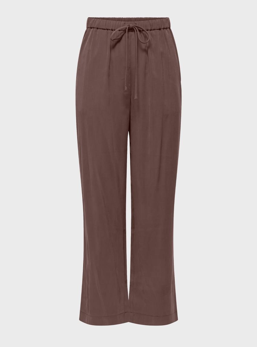 Only Madeli Oaklyn Long Pull Up Pants - Light Brown