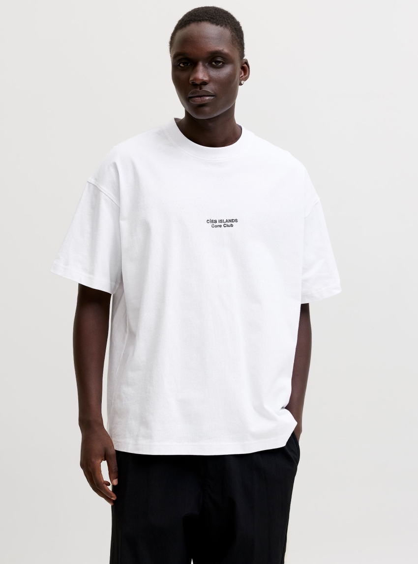 Jack & Jones Jcosolana Checkered Back Tee - White