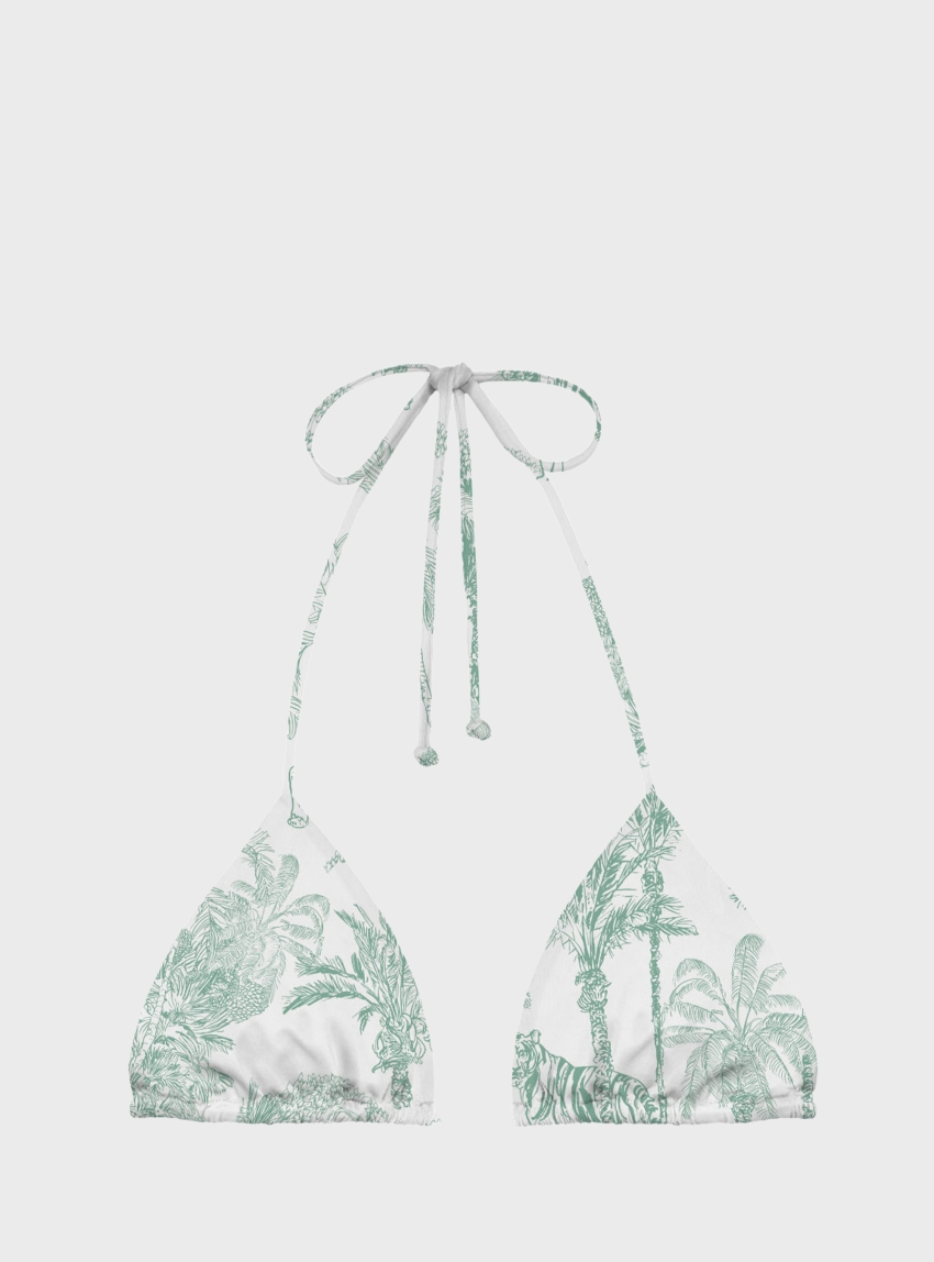 MC2 Saint Barth LEAH-FULL ADJUSTABLE TRIANGLE BIKINI TOP WITH REMOVABLE PADDING - Pale Green