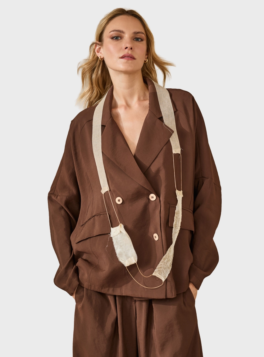 Souvenir Relaxed Fit Blazer - Brown