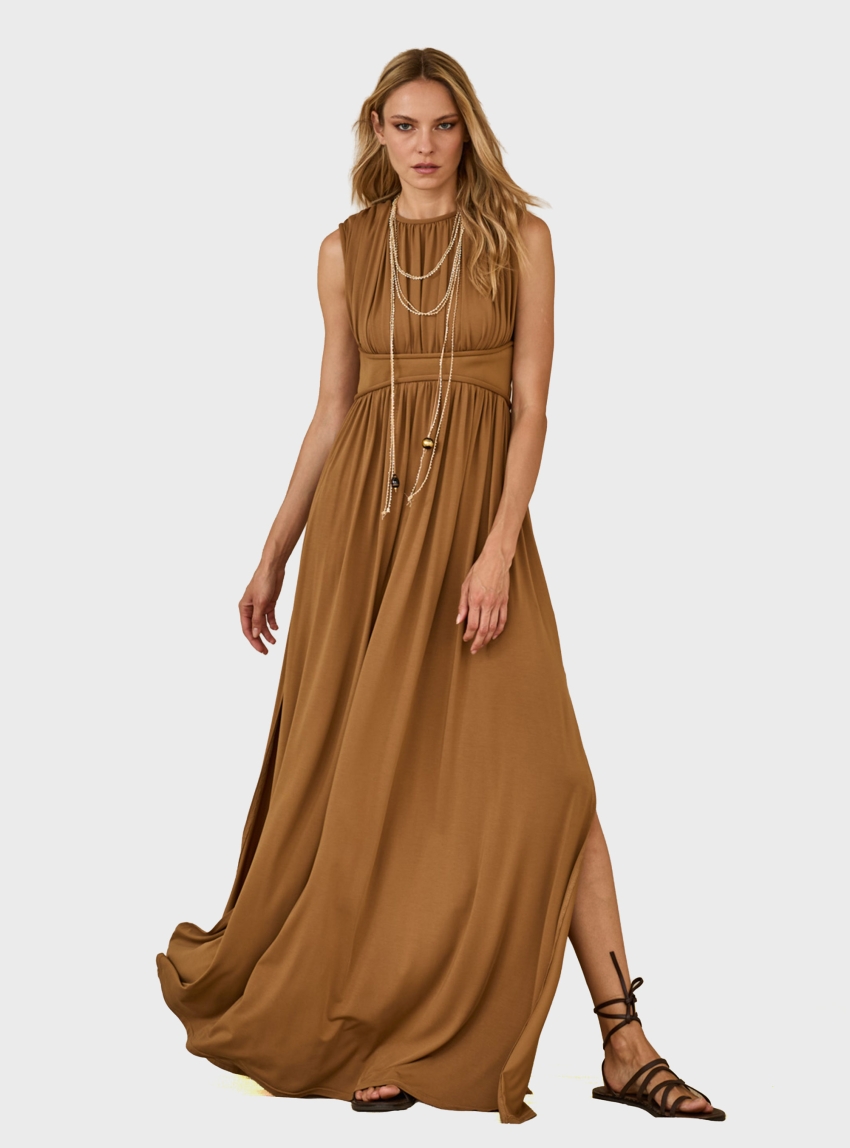 Souvenir Long Dress - Light Brown
