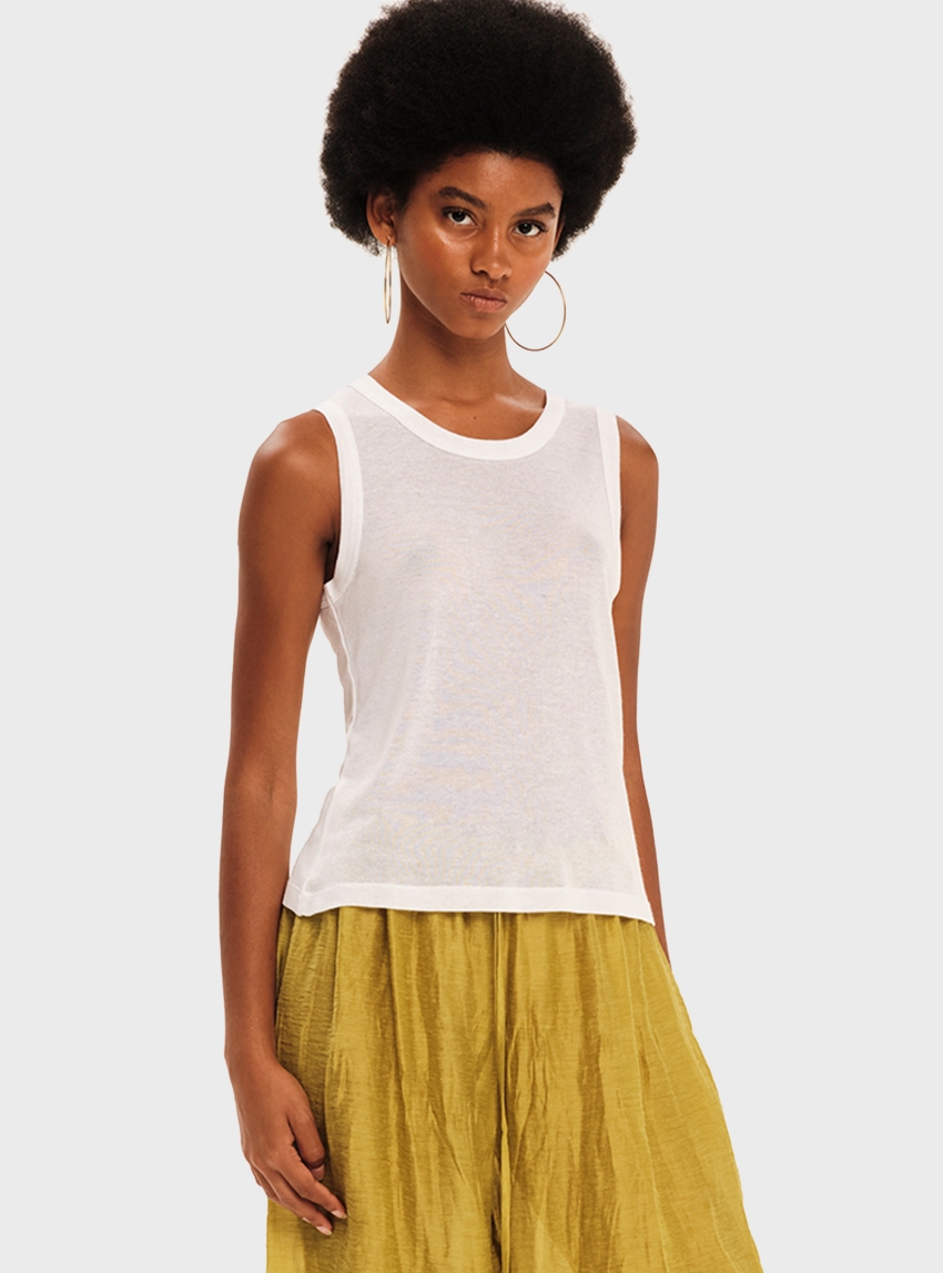 Ioanna Kourbela "Illusionary" Tank Top - Off White