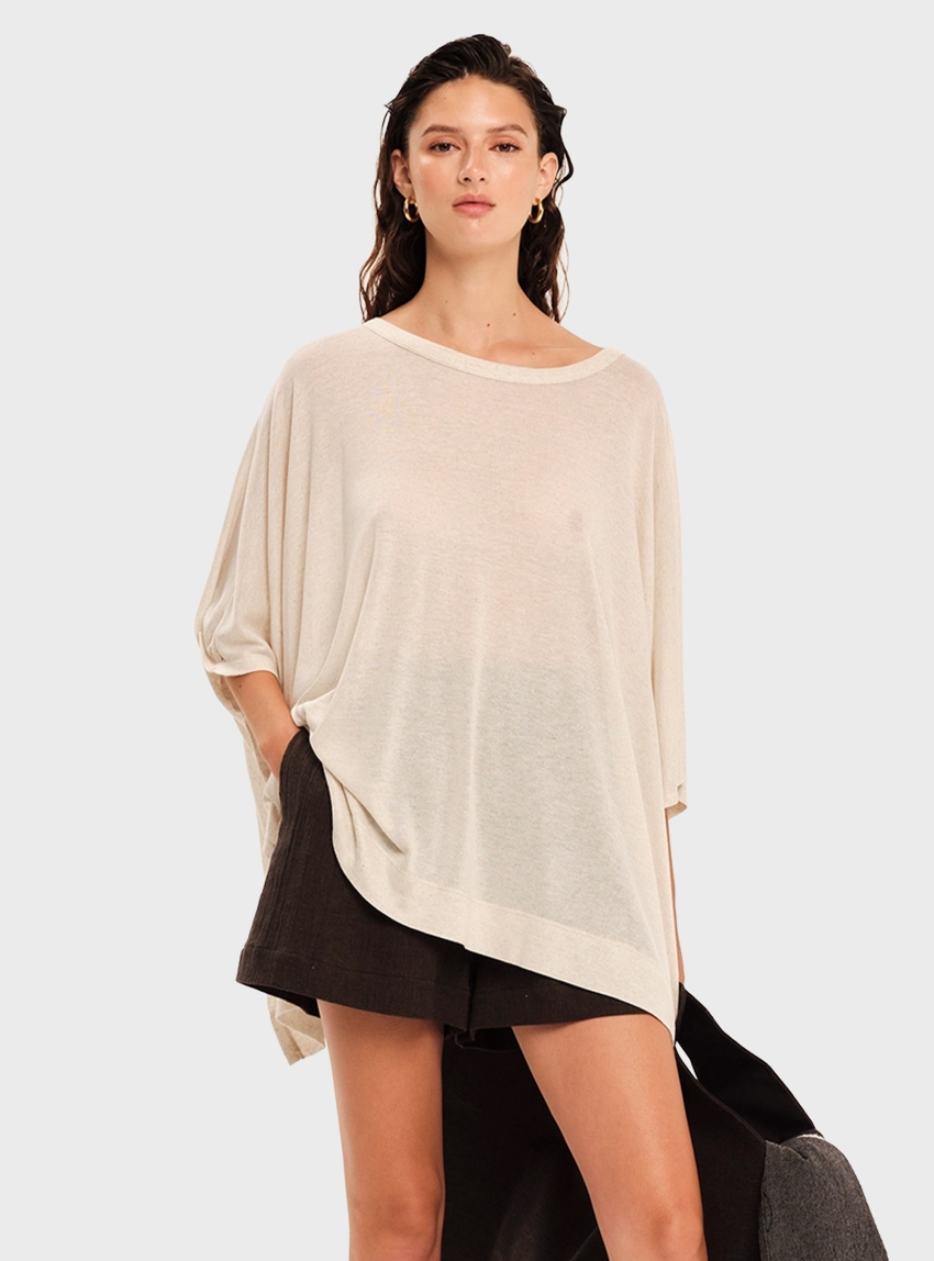Ioanna Kourbela '"Illusionary" Panel Top - Beige