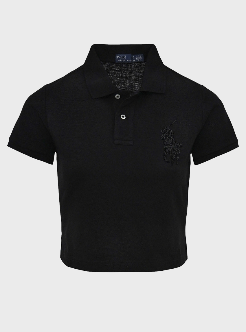 Polo Ralph Lauren Big Pony Linen Polo Shirt - Black