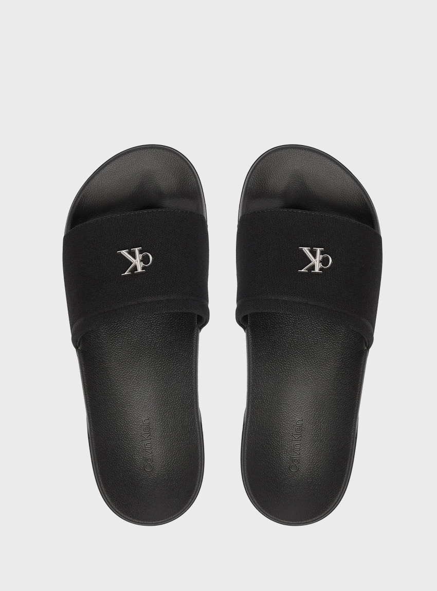Calvin Klein Nemo - Canvas Signature Logo Sliders - Black