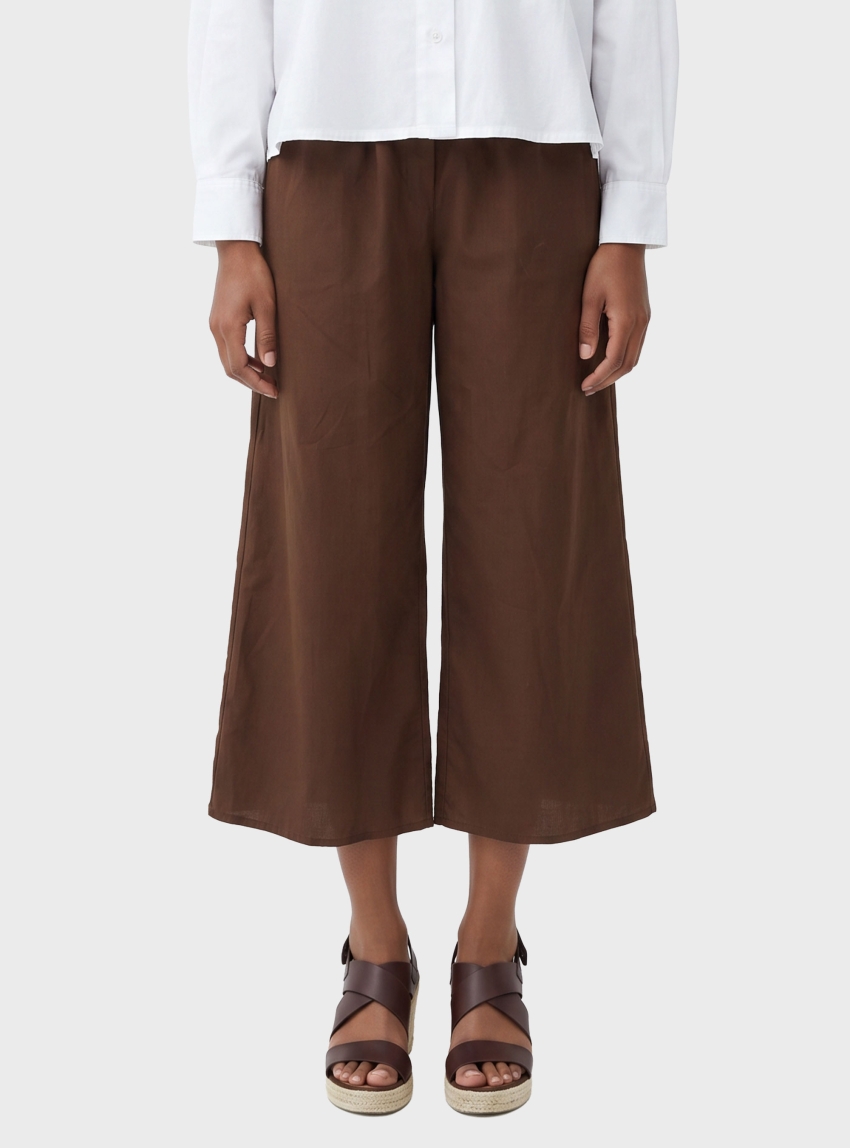 Black & Black  Loose Fit Pants - Brown