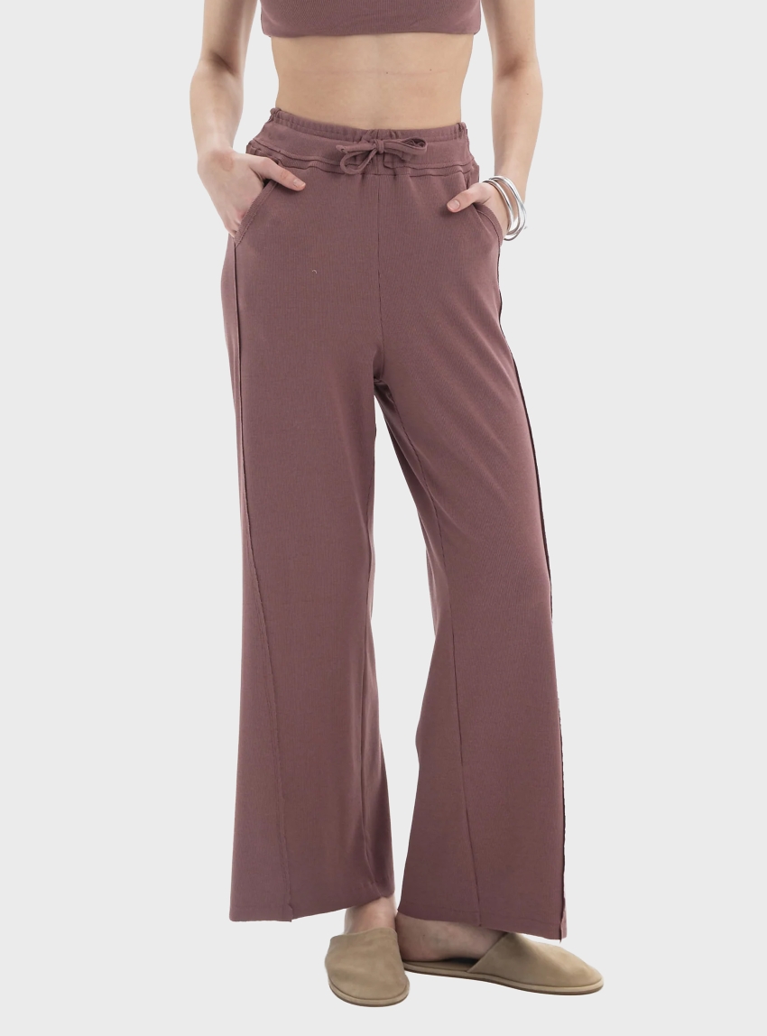 Four Minds Drawstring Relaxed Pants - Purple