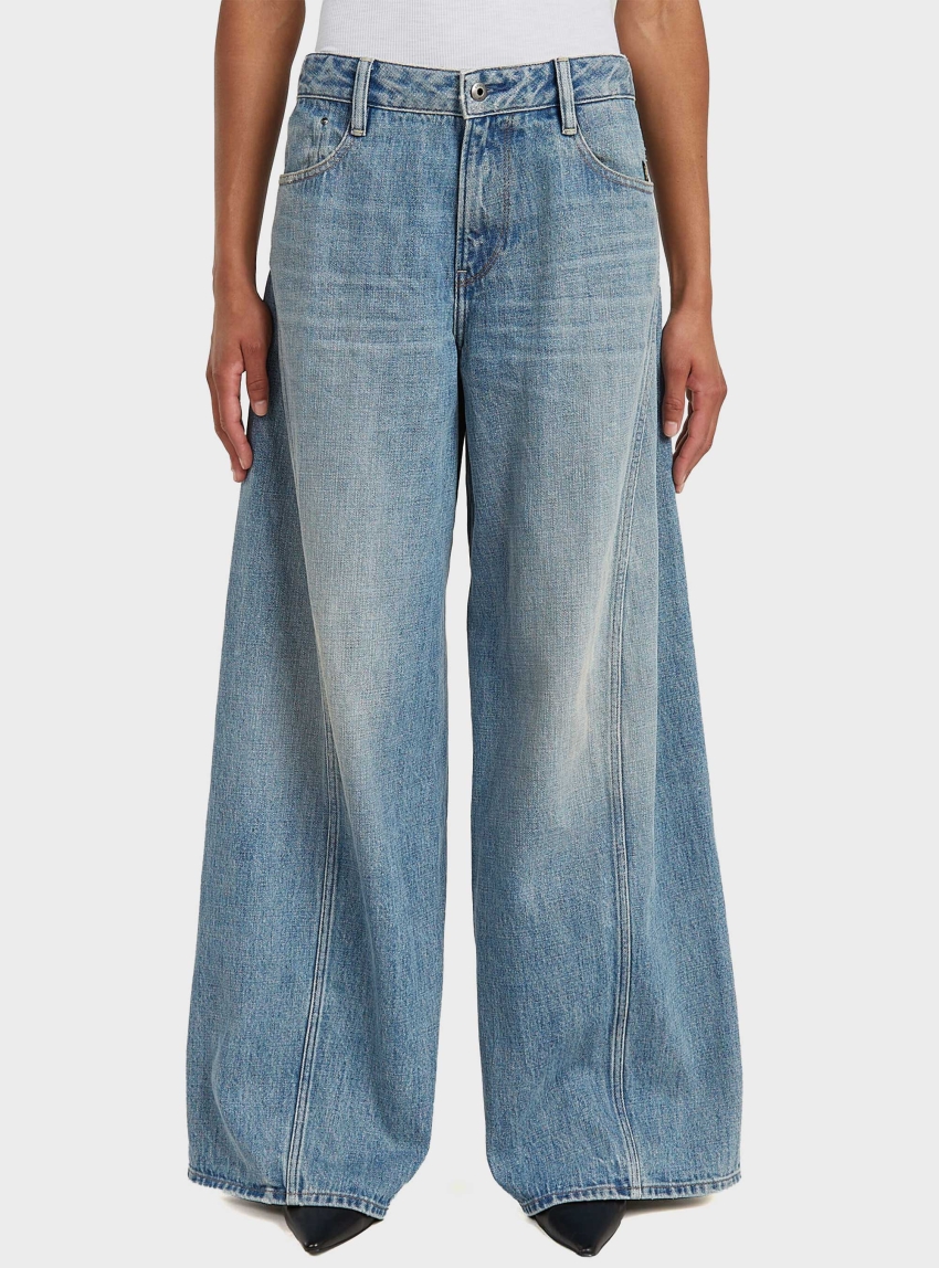 G-Star Helyx Cinch Wide Jeans - Light Aged Denim