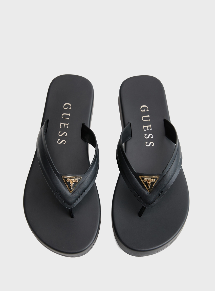 Guess Candry Logo Sandals - Black