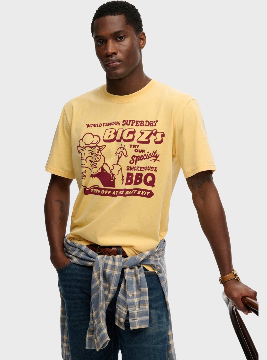 Superdry Roadside Trade Loose T-Shirt - Yellow