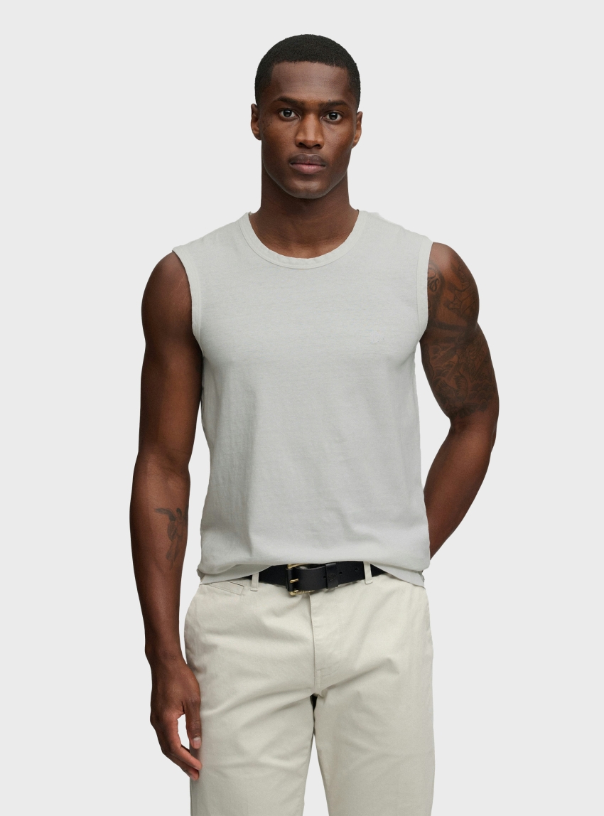 Superdry Classic Cotton Linen Tank Top - White