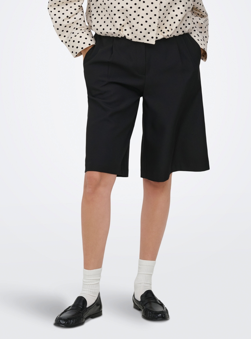 Only Linda High Waist Long Shorts - Black